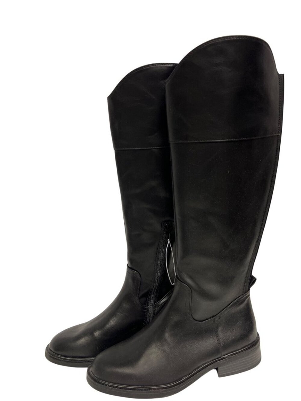 A New Day Women's Boots Knee High Black Faux Leather Size 9.5 Western NEW - Picture 3 of 11